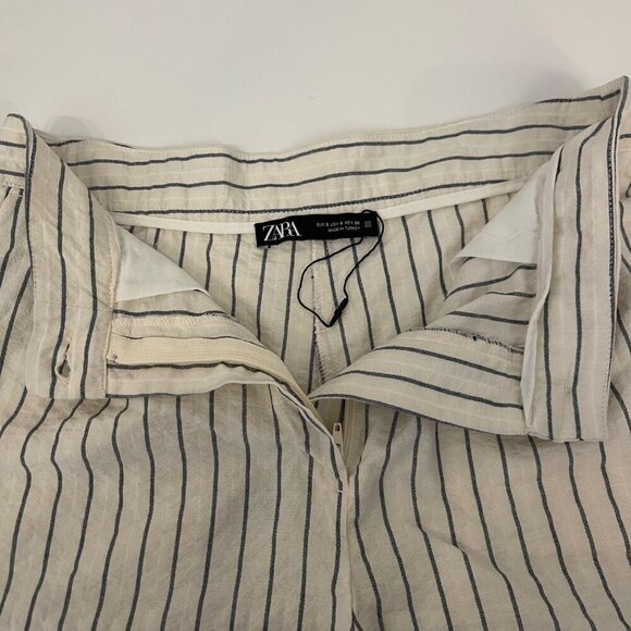 Zara Shorts Size Small Stripe Minimalist Coastal Preppy Light Academia Classic - Picture 4 of 7